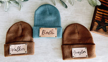 Load image into Gallery viewer, Leather Patch Beanie