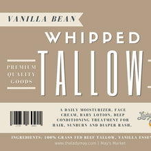 Load image into Gallery viewer, Vanilla Whipped Tallow
