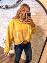 Load image into Gallery viewer, Marigold Checkered Sweater

