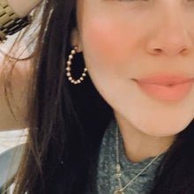 Load image into Gallery viewer, Beaded hoop earrings
