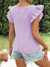 Load image into Gallery viewer, Gingham Blouse Top
