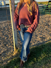 Load image into Gallery viewer, Purple Waffle Knit Sweater
