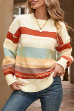 Load image into Gallery viewer, Striped Color Block Sweater
