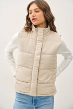 Load image into Gallery viewer, SUEDE PUFFER VEST
