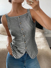 Load image into Gallery viewer, Black Striped Tank
