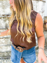 Load image into Gallery viewer, Brown Satin Tank
