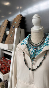 Teal Paisley Button Down