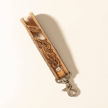 Load image into Gallery viewer, Blaze Handtooled Leather Keyfob
