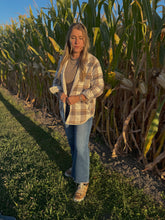 Load image into Gallery viewer, Reversible Corduroy Plaid Shacket
