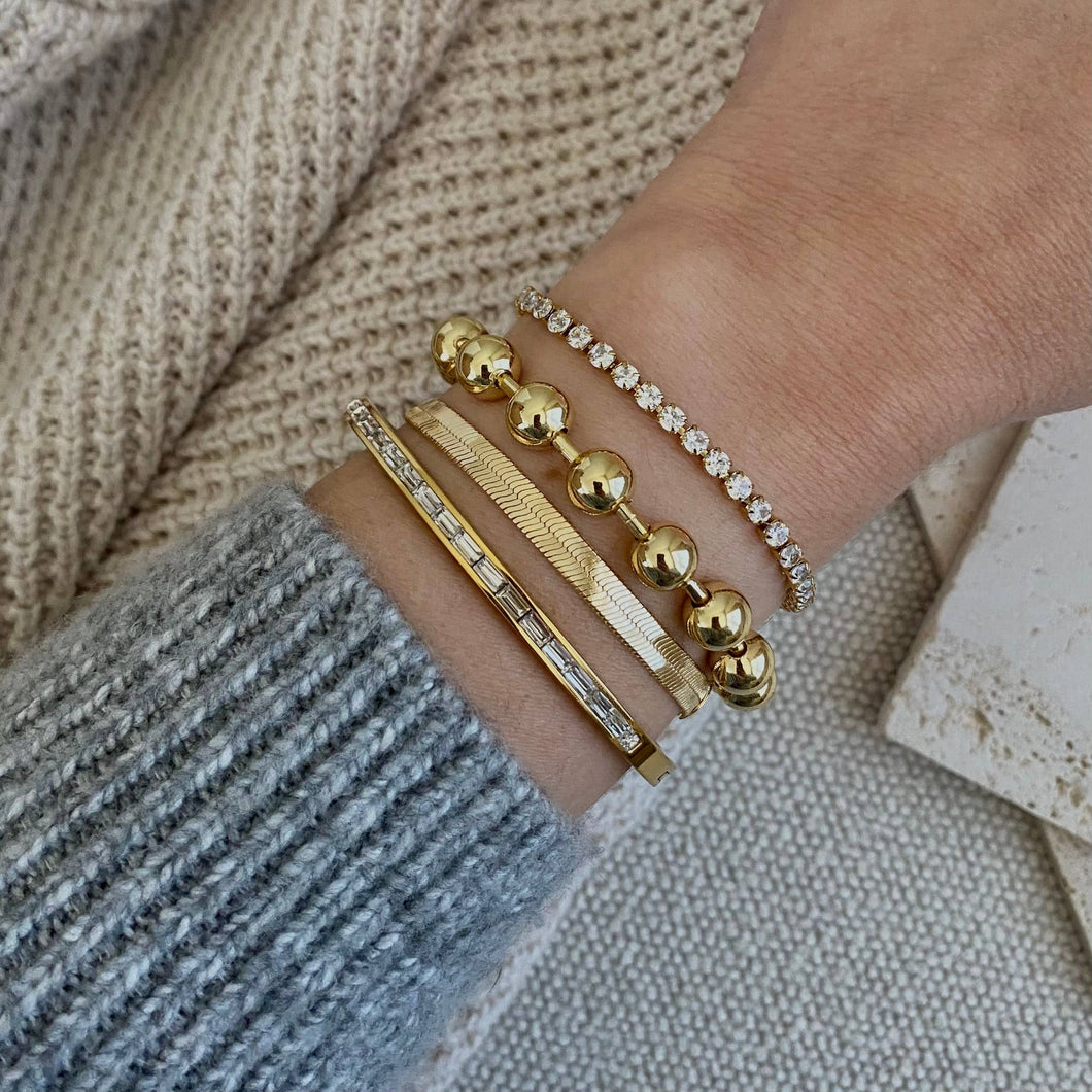 Military Satellite Chain Beaded Bracelet