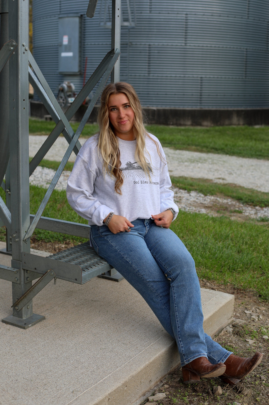 God Bless Farmers Sweatshirt