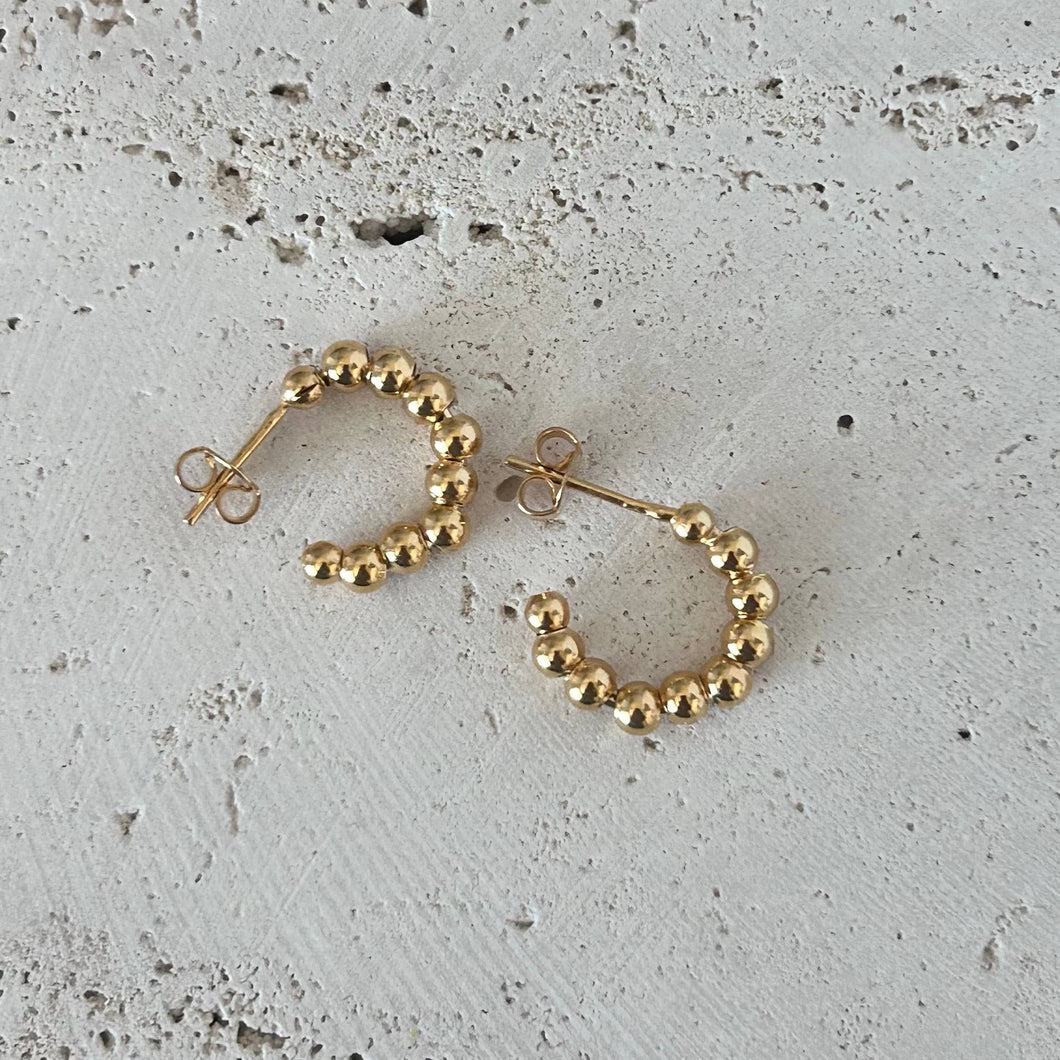Mini Beaded Hoops Earrings