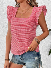 Load image into Gallery viewer, Gingham Blouse Top

