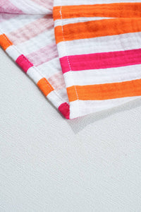Orange Striped Blouse