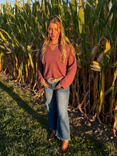 Load image into Gallery viewer, Purple Waffle Knit Sweater
