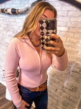 Load image into Gallery viewer, Pink Spring Zip Up
