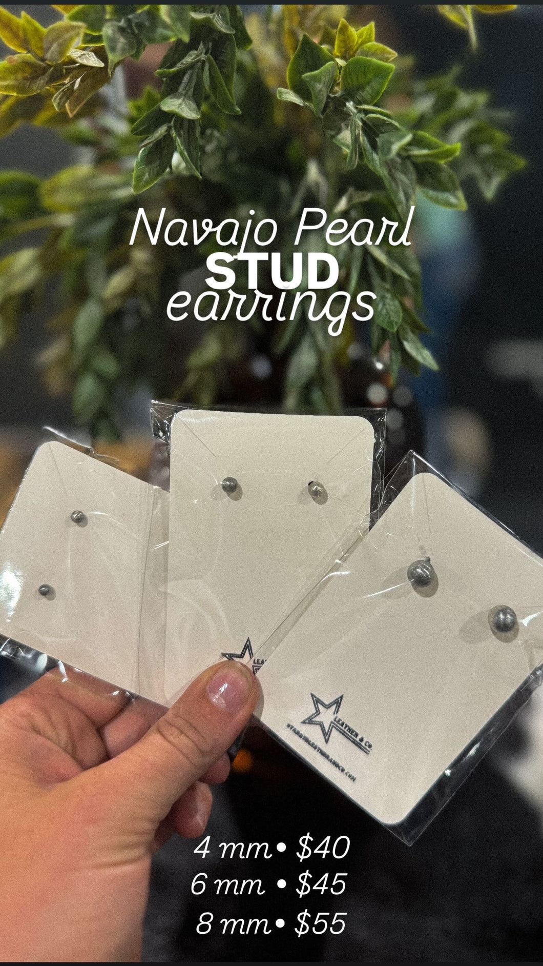 Navajo Pearl Stud Earrings
