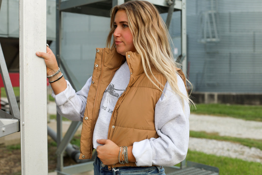 Carmel Cropped Puffer Vest