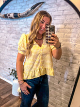 Load image into Gallery viewer, Butter Gingham Blouse

