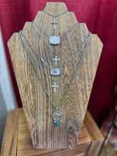 Load image into Gallery viewer, Vintage Turquoise Cross Necklace
