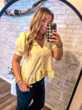 Load image into Gallery viewer, Butter Gingham Blouse
