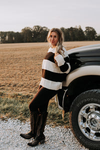 B&W Stripped Sweater