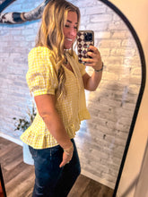 Load image into Gallery viewer, Butter Gingham Blouse

