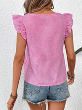 Load image into Gallery viewer, Gingham Blouse Top
