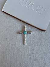 Load image into Gallery viewer, Vintage Turquoise Cross Necklace

