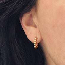 Load image into Gallery viewer, Mini Beaded Hoops Earrings
