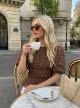 Load image into Gallery viewer, Brown Smocked Shirt
