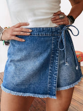 Load image into Gallery viewer, Tied Waist Denim Skort
