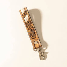Load image into Gallery viewer, Blaze Handtooled Leather Keyfob
