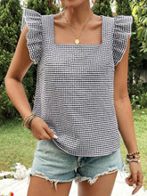 Load image into Gallery viewer, Gingham Blouse Top
