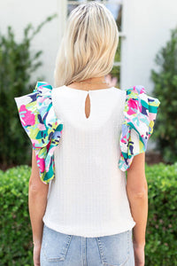 White Colorblocked Shirt