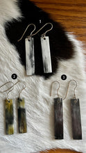 Load image into Gallery viewer, Cow Horn Slab Earrings
