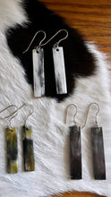 Load image into Gallery viewer, Cow Horn Slab Earrings
