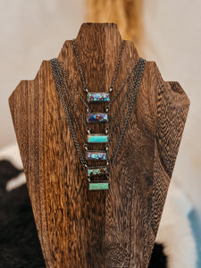 Turquoise Bar Necklace