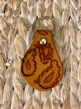 Load image into Gallery viewer, Tooled Leather Key Fob
