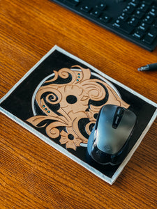 Tooled Leather Mouse Pad